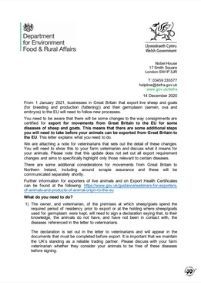 Defra letter to farmers: cover