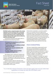 Presenting clean livestock for slaughter: cover