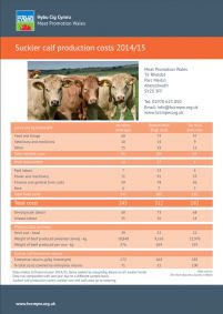 Suckler Calf Cost of Production 2014/15: cover