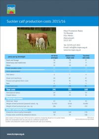 Suckler Calf Cost of Production 2015/16: cover